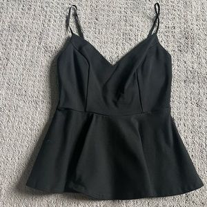 Black flare tank top